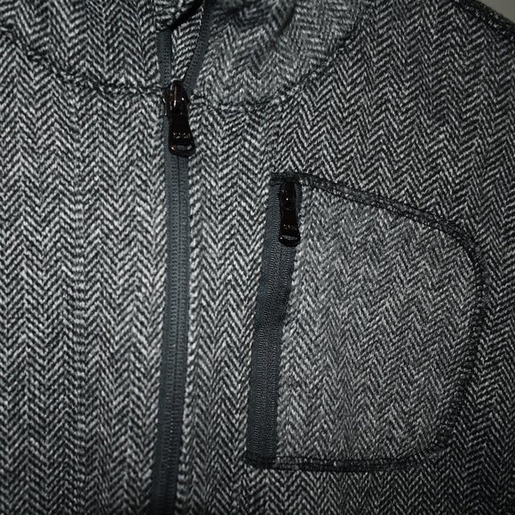 NWOT MARC NEW YORK ANDREW MARC FLEECE-LINED JACKET BLACK HERRINGBONE - Picture 2 of 16